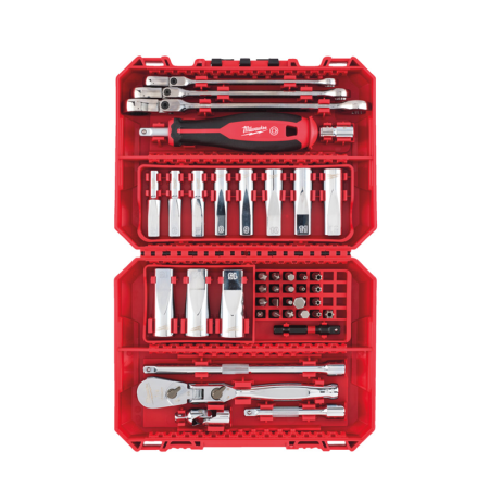 Set de 42 pièces de cliquet ¼″ Clés mixtes & douilles longues MILWAUKEE