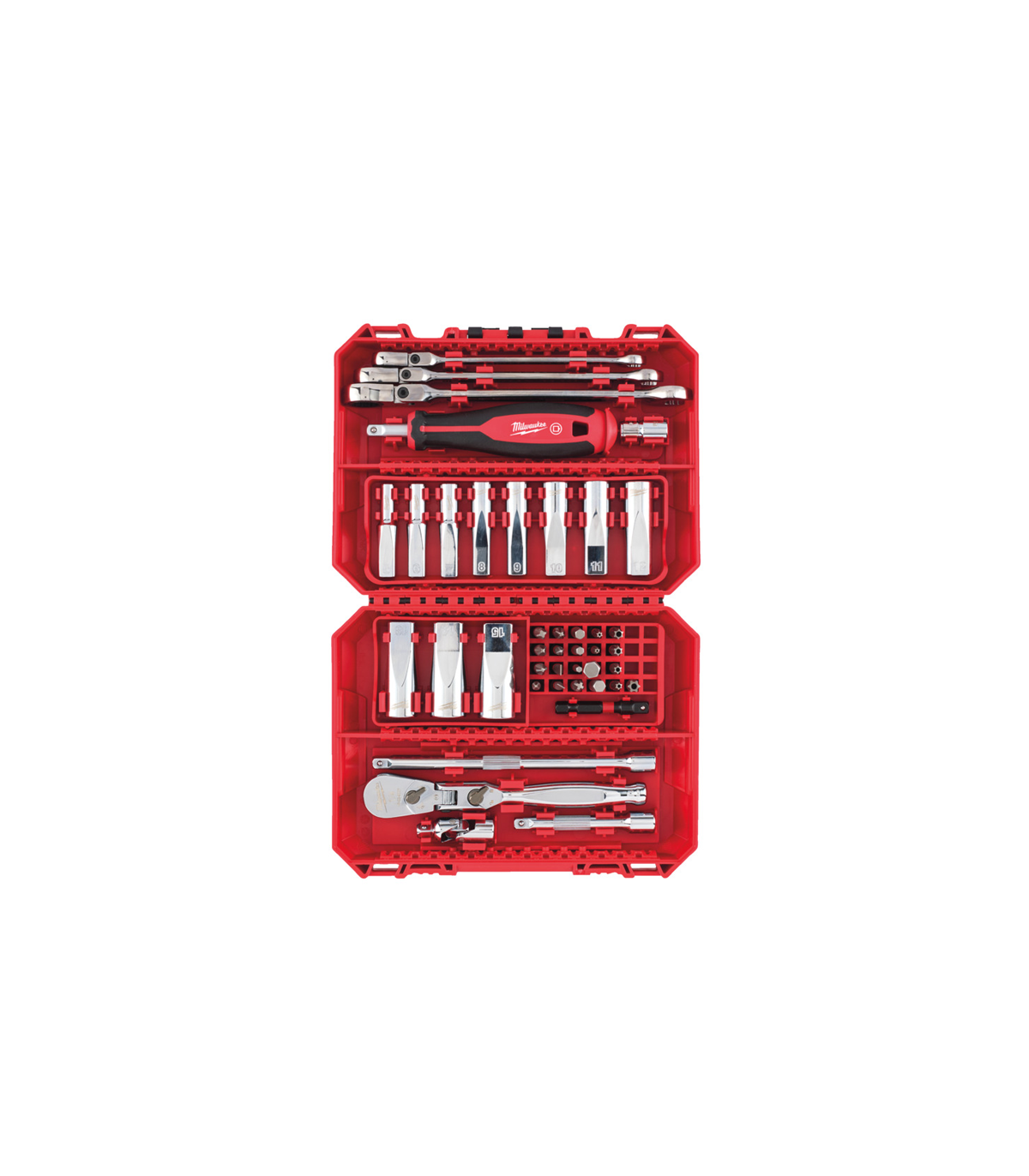 Set de 42 pièces de cliquet ¼″ Clés mixtes & douilles longues MILWAUKEE