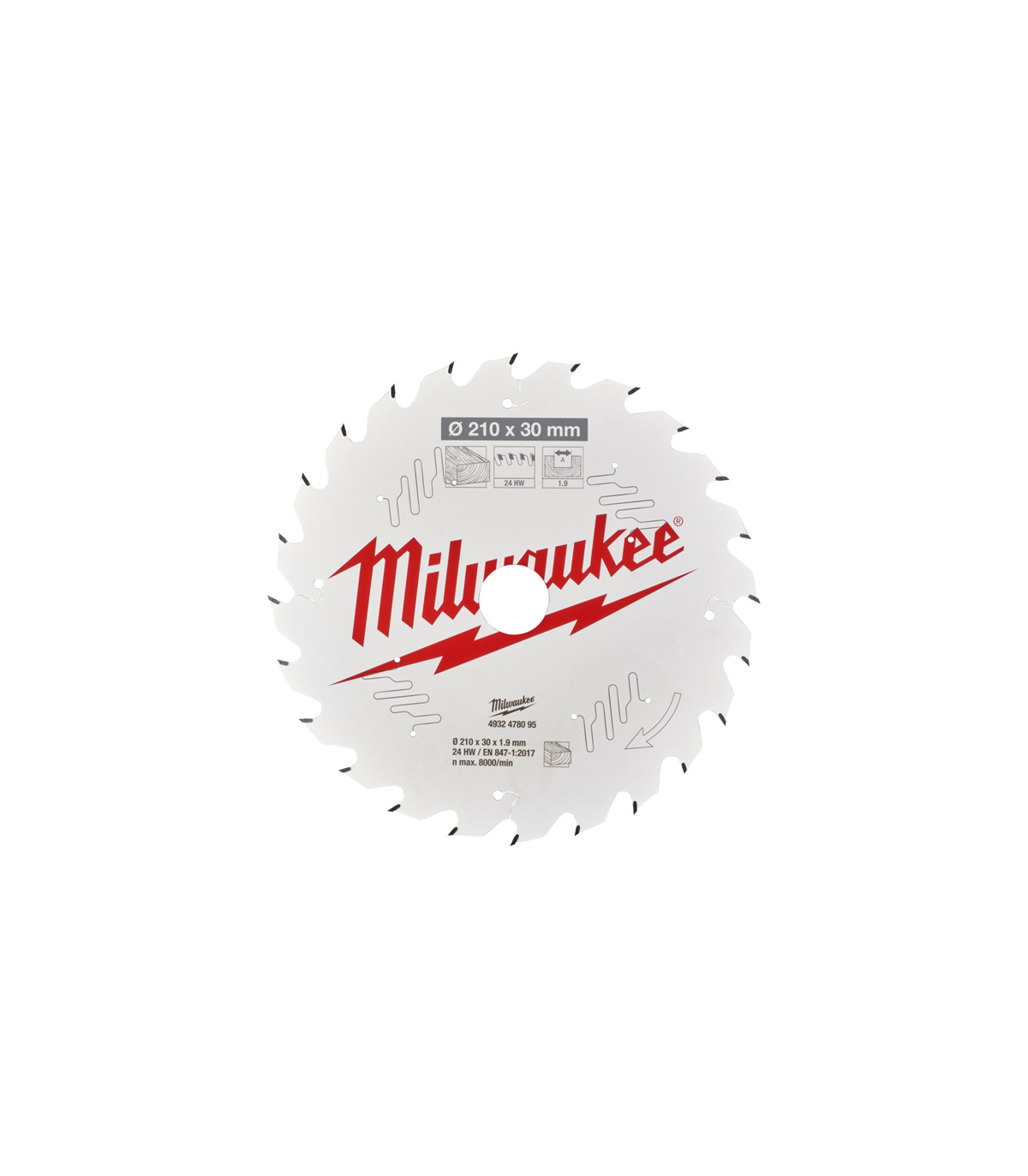 Lame scie sur table 210mm 24 dents MILWAUKEE