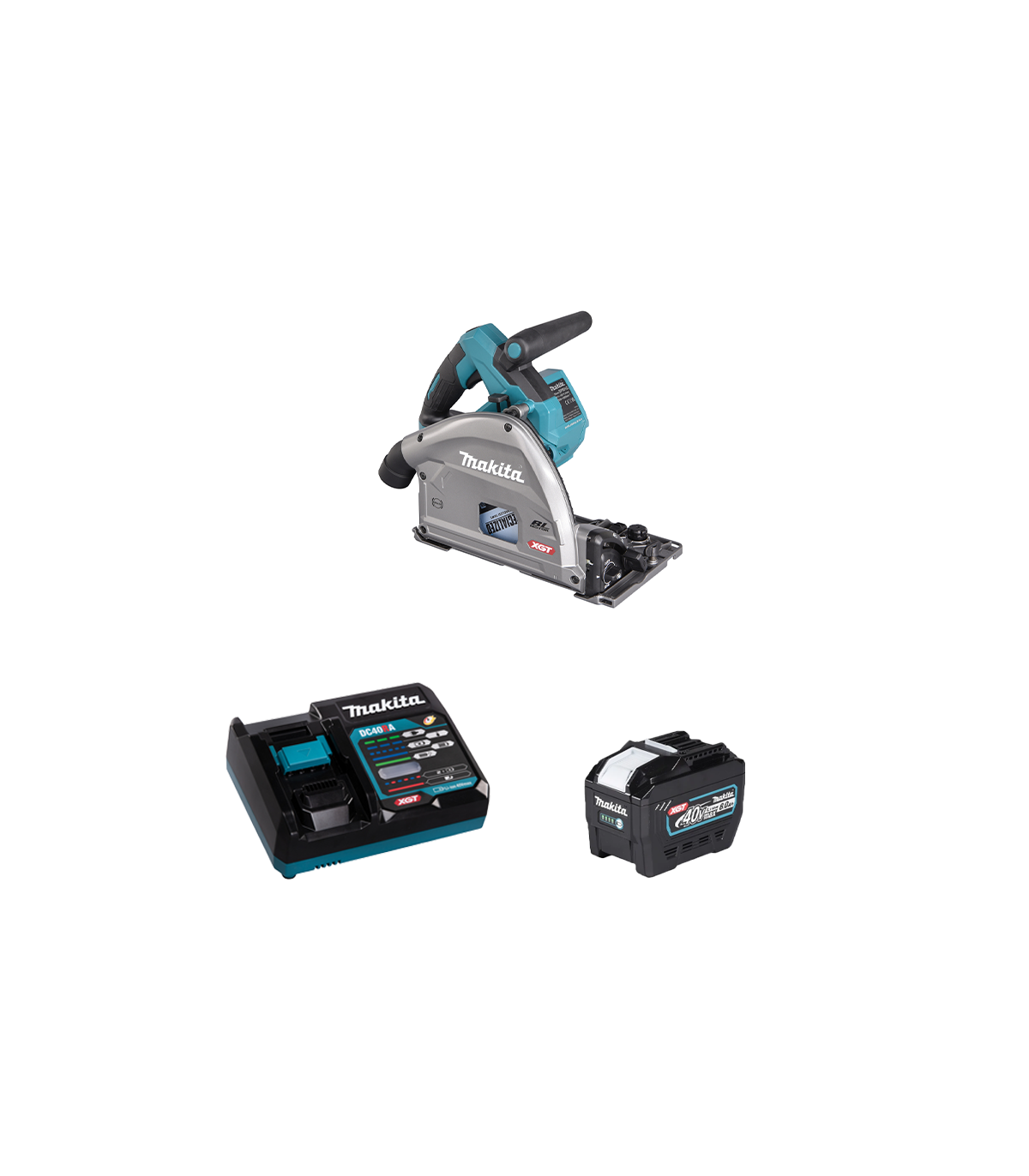 Scie plongeante 40V Ø165 mm SP001GZ01 + 1 batterie BL4080F 40V 8 Ah + chargeur rapide DC40RA MAKITA