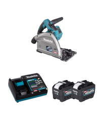 Scie plongeante 40V Ø165 mm SP001GZ01 + 2 batteries BL4080F 40V 8 Ah + chargeur rapide DC40RA MAKITA