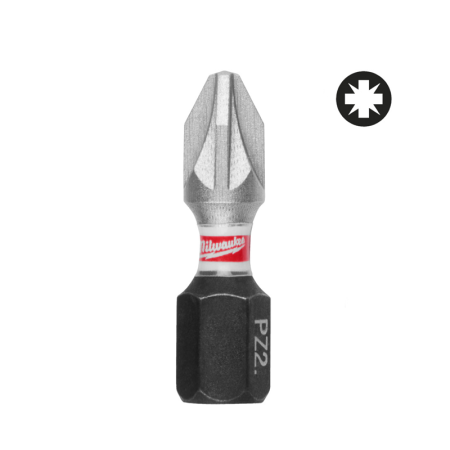 Lot de 3 embouts de vissage PZ2 Shockwave 25mm MILWAUKEE