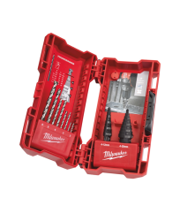 Set de 10 forets étagés + THW HSS-G MILWAUKEE