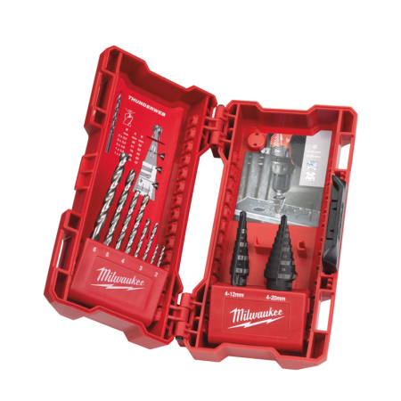 Set de 10 forets étagés + THW HSS-G MILWAUKEE