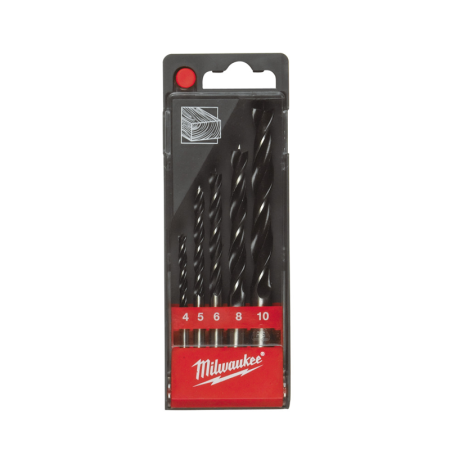 Coffret de 5 mèches à bois Ø4-10 mm MILWAUKEE