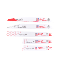 Set de 5 lames de scies sabres Sawzall MILWAUKEE