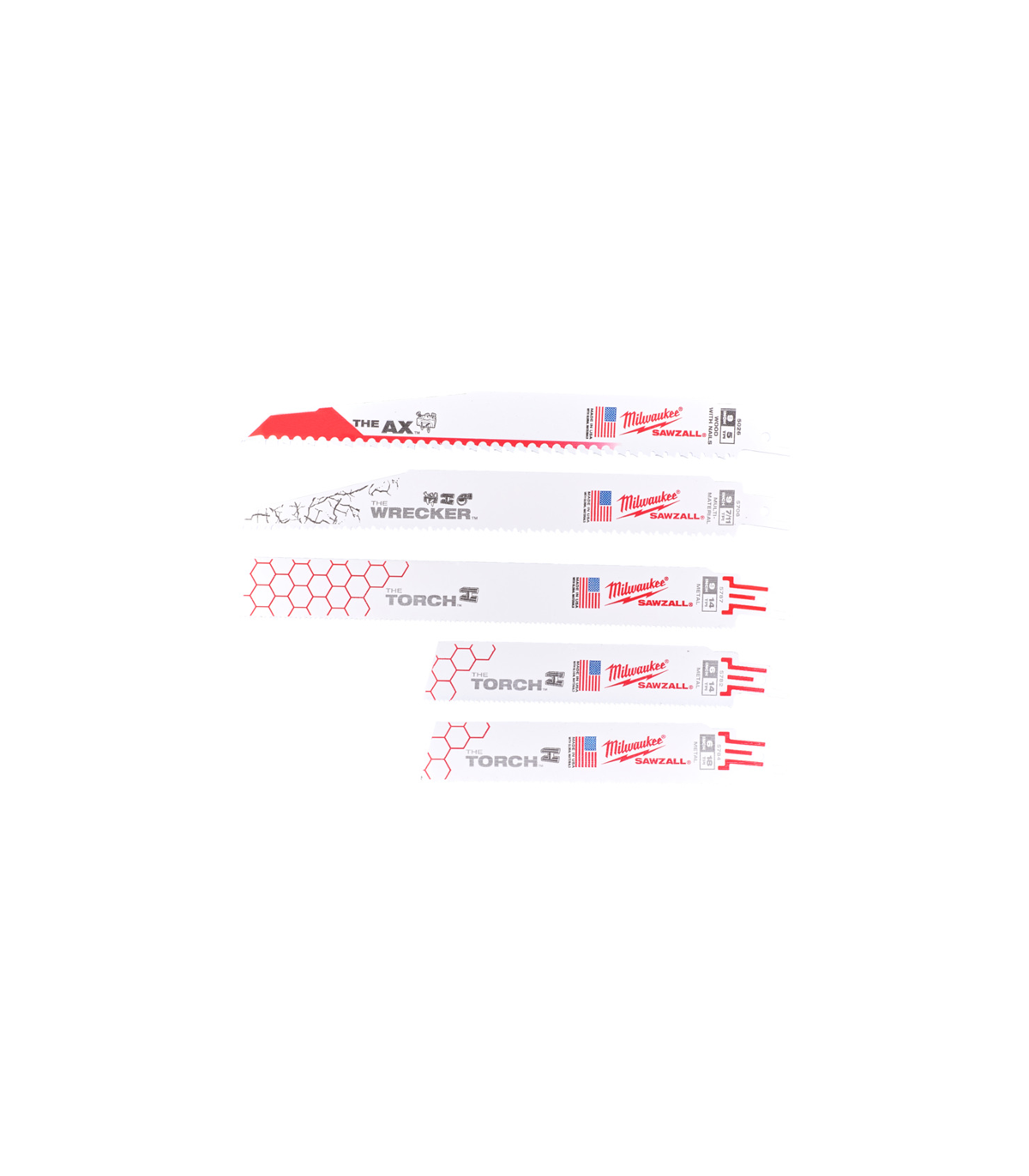Set de 5 lames de scies sabres Sawzall MILWAUKEE