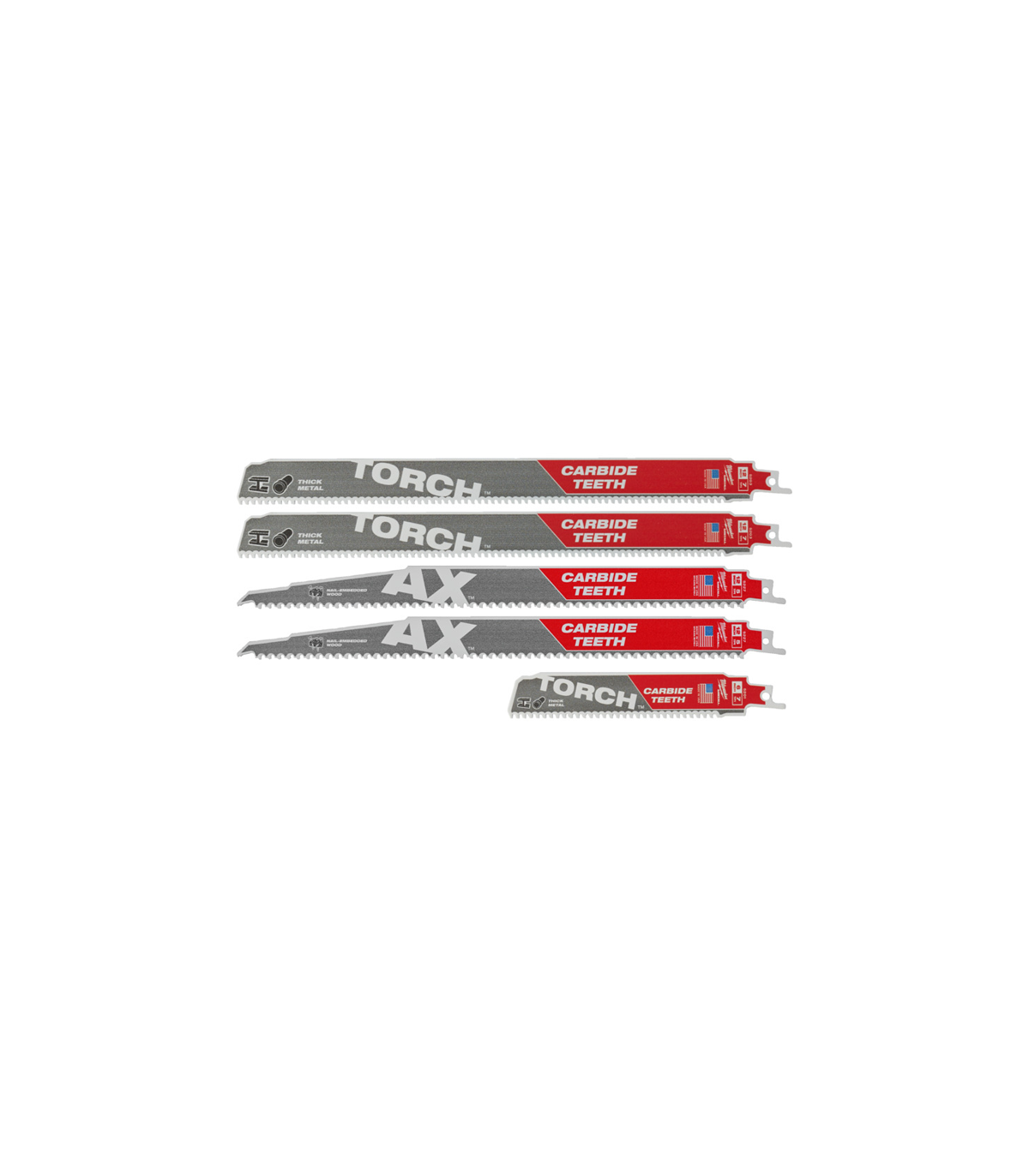 Set de 5 lames de scie sabre Sawzall Blade MILWAUKEE