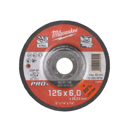 Disque à meuler métaux PRO+ Ø125 mm MILWAUKEE