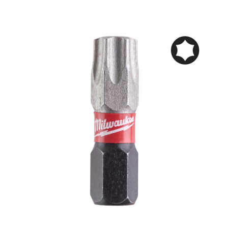 Lot de 25 embouts TX40 Shockwave 25mm MILWAUKEE