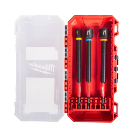 Set de 3 douilles magnétiques longues Ø8-13 mm Shockwave MILWAUKEE