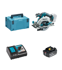 Scie circulaire 18V Ø165 mm DHS680ZJ + 1 batterie BL1860B 18V 6 Ah + 1 chargeur rapide DC18RC MAKITA