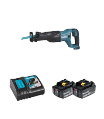 Scie sabre DJR186Z + 2 batteries BL1860B 18V 6 Ah + chargeur rapide DC18RC MAKITA