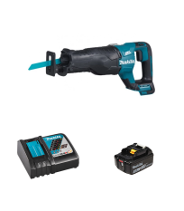 Scie sabre DJR187Z + 1 batterie BL1850B 18V 5 Ah + chargeur rapide DC18RC MAKITA