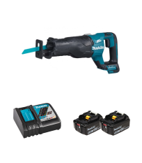 Scie sabre DJR187Z + 2 batteries BL1850B 18V 5 Ah + chargeur rapide DC18RC MAKITA