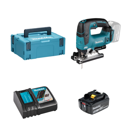 Scie sauteuse 18V DJV182ZJ + 1 batterie BL1860B 18V 6 Ah + chargeur rapide DC18RC MAKITA