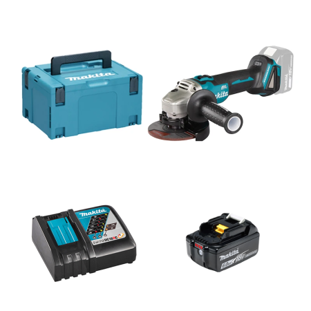 Meuleuse Ø125 mm 18V DGA506ZJ + 1 batterie BL1860B 18V 6 Ah + chargeur rapide DC18RC MAKITA