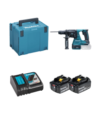 Perforateur burineur SDS-Plus 18V DHR243ZJ + 2 batteries BL1860B 18V 6 Ah + chargeur rapide DC18RC MAKITA