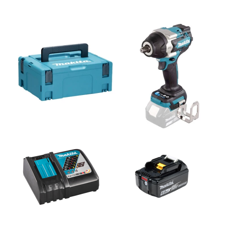 Boulonneuse 1/2" 18V 700 Nm DTW700ZJ + 1 batterie BL1860B 18V 6 Ah + chargeur rapide DC18RC MAKITA