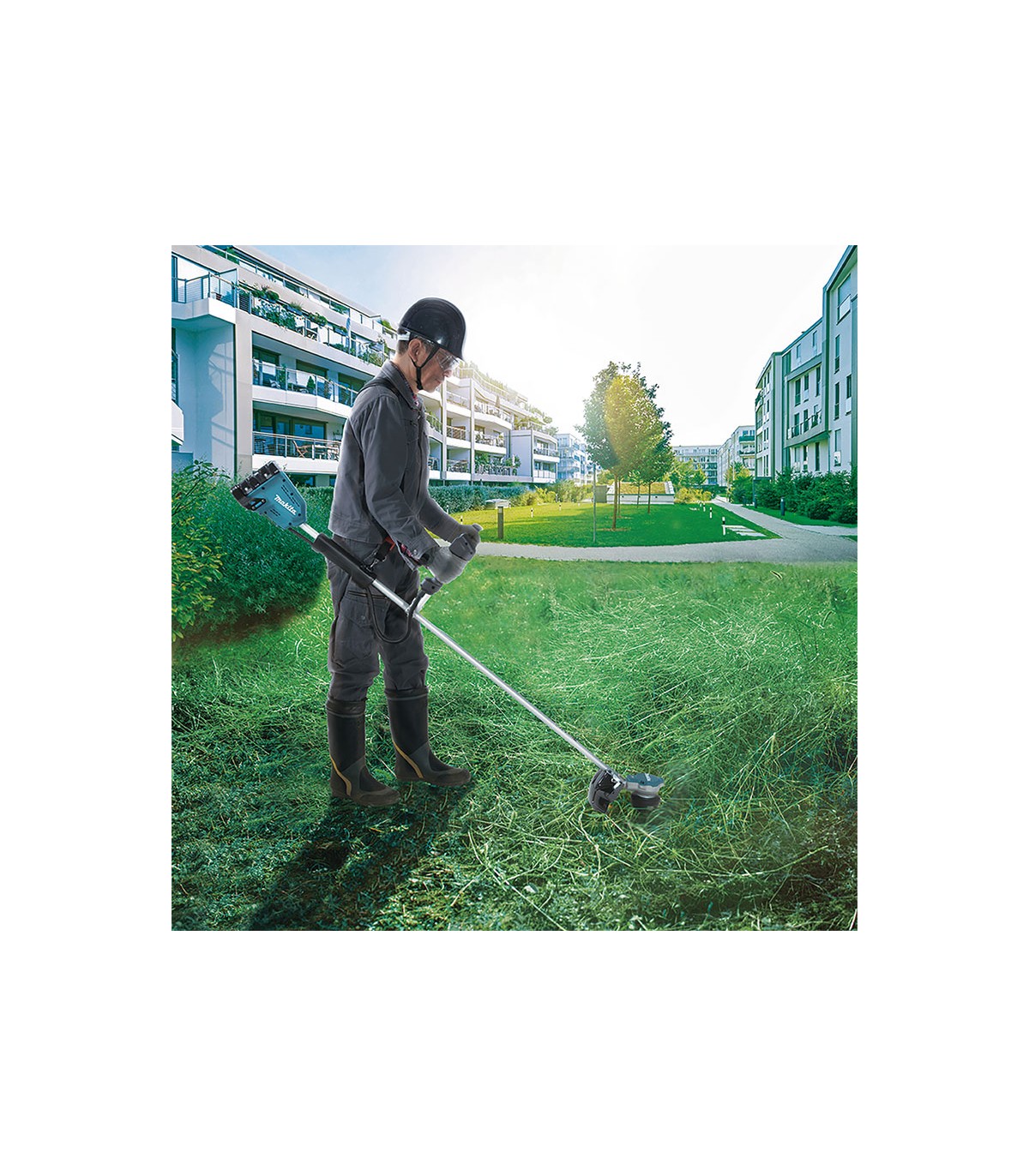 Coupe-bordure 2x18V DUR368AZ + 2 batteries BL1860B 18V 6 Ah + chargeur double DC18RD MAKITA