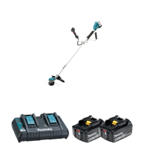 Coupe-bordure 2x18V DUR368AZ + 2 batteries BL1860B 18V 6 Ah + chargeur rapide DC18RD MAKITA