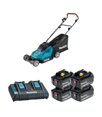 Tondeuse 2x18V 43cm DLM432Z + 4 batteries BL1860B 18V 6 Ah + chargeur double DC18RD MAKITA