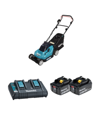 Tondeuse 2x18V 38cm DLM382Z + 2 batteries BL1860B 18V 6 Ah + 1 chargeur rapide double DC18RD MAKITA
