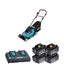 Tondeuse 2x18V 38cm DLM382Z + 4 batteries BL1860B 18V 6 Ah + 1 chargeur rapide double DC18RD MAKITA