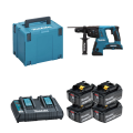 4 batteries BL1860B 18V 6 Ah + 1 chargeur rapide double DC18RD