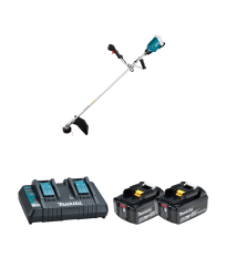 Coupe-bordure 2x18V DUR369AZ + 2 batteries BL1860B 18V 6 Ah + chargeur double DC18RD MAKITA