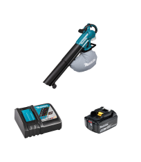 Aspirateur souffleur 18V DUB187Z + 1 batterie BL1860B 18V 6 Ah + chargeur rapide DC18RC MAKITA