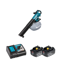 Aspirateur souffleur 18V DUB187Z + 2 batteries BL1860B 18V 6 Ah + chargeur rapide DC18RC MAKITA