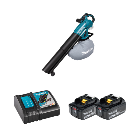 Aspirateur souffleur 18V DUB187Z + 2 batteries BL1860B 18V 6 Ah + chargeur rapide DC18RC MAKITA