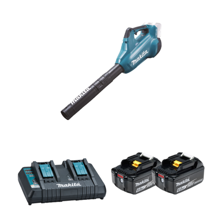 Souffleur 2x18V DUB362Z + 2 batteries BL1860B 18V 6 Ah + chargeur double DC18RD MAKITA