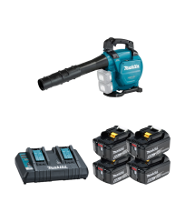 Aspirateur-Broyeur Souffleur 2x18V DUB363ZV + 4 batteries BL1860B 18V 6 Ah + chargeur double DC18RD MAKITA