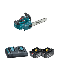 Tronçonneuse d'élagage 2x18V 30cm DUC306Z001 + 2 batteries BL1860B 18V 6 Ah + chargeur double DC18RD MAKITA