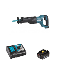 Scie sabre DJR186Z + 1 batterie BL1850B 18V 5 Ah + chargeur rapide DC18RC MAKITA