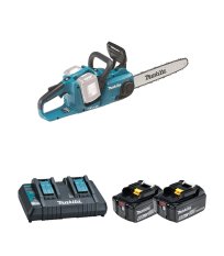 Tronçonneuse 2x18V 35cm DUC353Z + 2 batteries BL1860B 18V 6 Ah + chargeur double DC18RD MAKITA