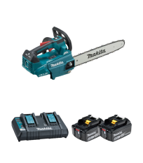 Tronçonneuse 2x18V 35cm DUC356Z001 + 2 batteries BL1860B 18V 6 Ah + chargeur double DC18RD MAKITA