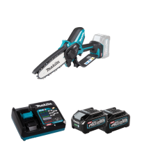 Tronçonneuse d'élagage 40V 15cm UC029GZ + 2 batteries 40V 4 Ah + chargeur rapide DC40RA MAKITA