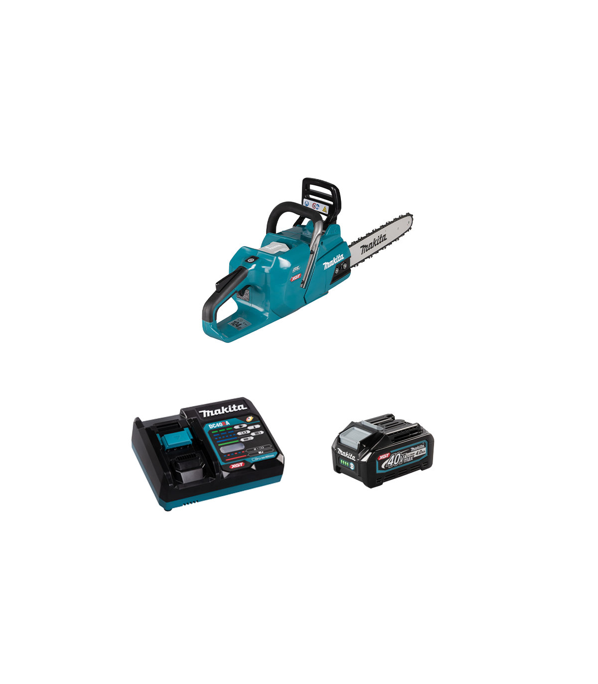 Tronçonneuse 40V 35cm UC011GZ01 + 1 batterie 40V BL4040 4 Ah + chargeur rapide DC40RA MAKITA