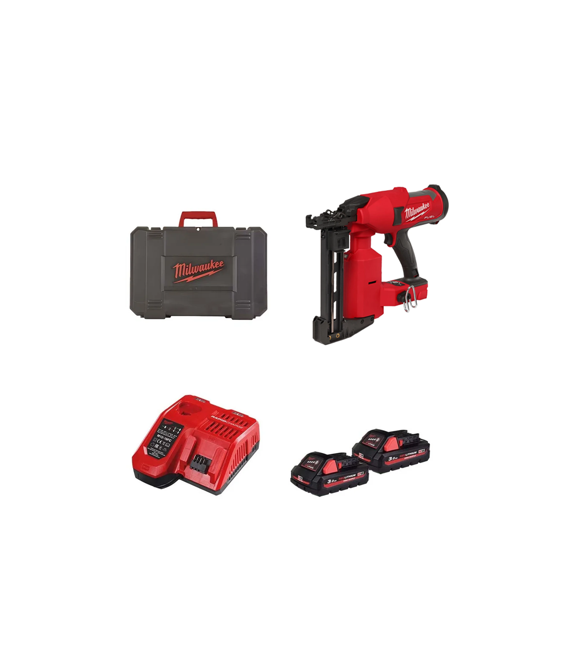 Agrafeuse pour clôture 18V M18 FFUS-302C + 2 batteries 18V 3 Ah + chargeur M12-18 FC MILWAUKEE