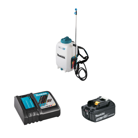 Pulvérisateur 18V DUS158Z 15L + 1 batterie BL1830B 18V 3 Ah + chargeur rapide DC18RC MAKITA