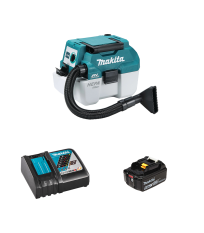 Aspirateur souffleur 18V DVC750LZ + 1 batterie BL1860B 18V 6 Ah + chargeur rapide DC18RC MAKITA