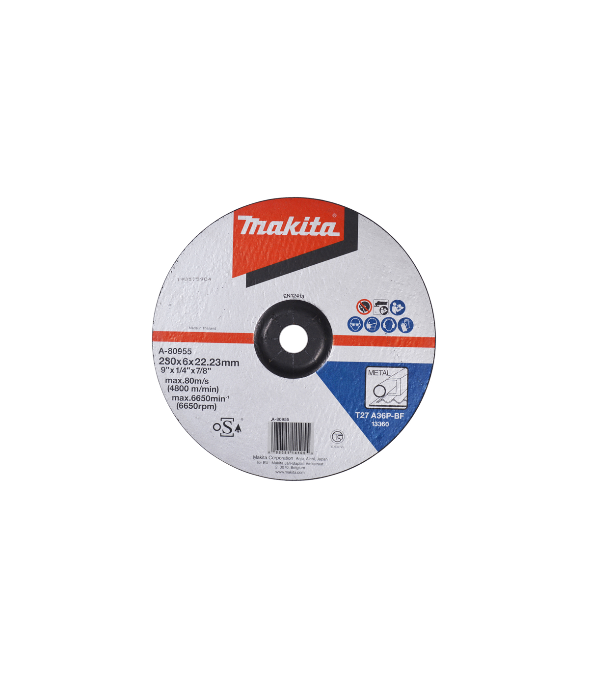 Disque à ébarder pour métal Ø230 mm MAKITA