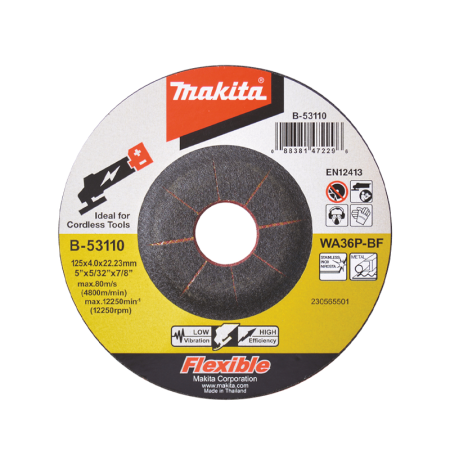 Disque à ébarder flexible pour métal et inox Ø125 mm MAKITA