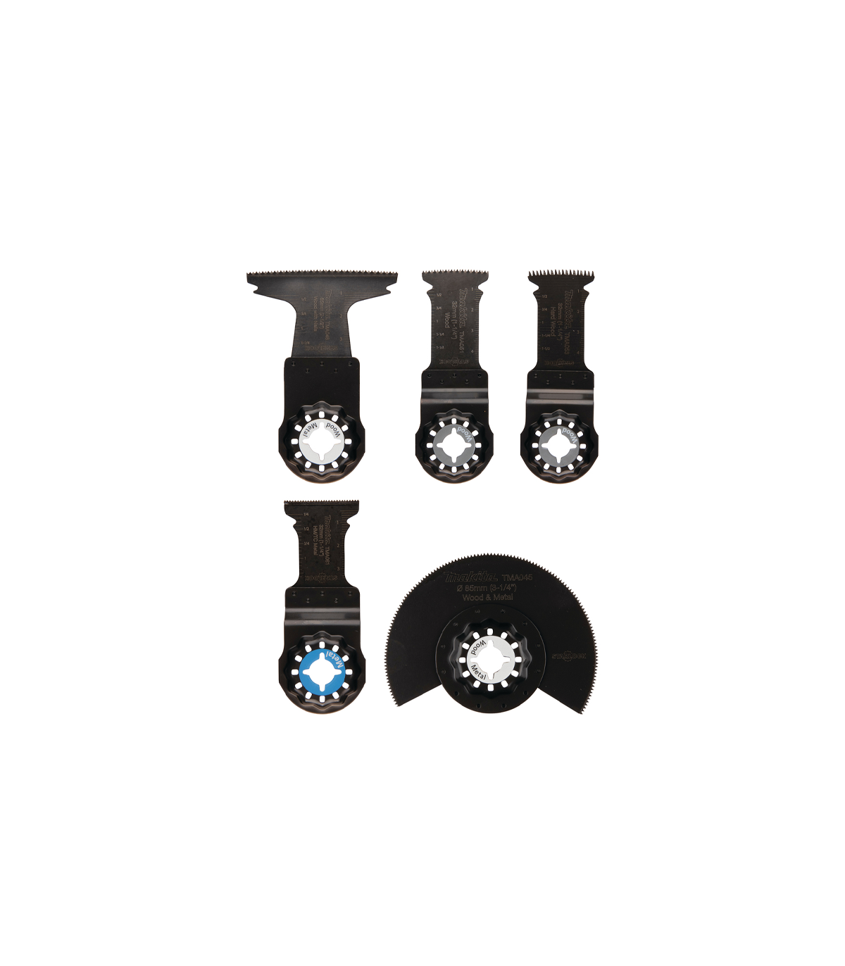 Lot de 5 lames STARLOCK bois et métal MAKITA