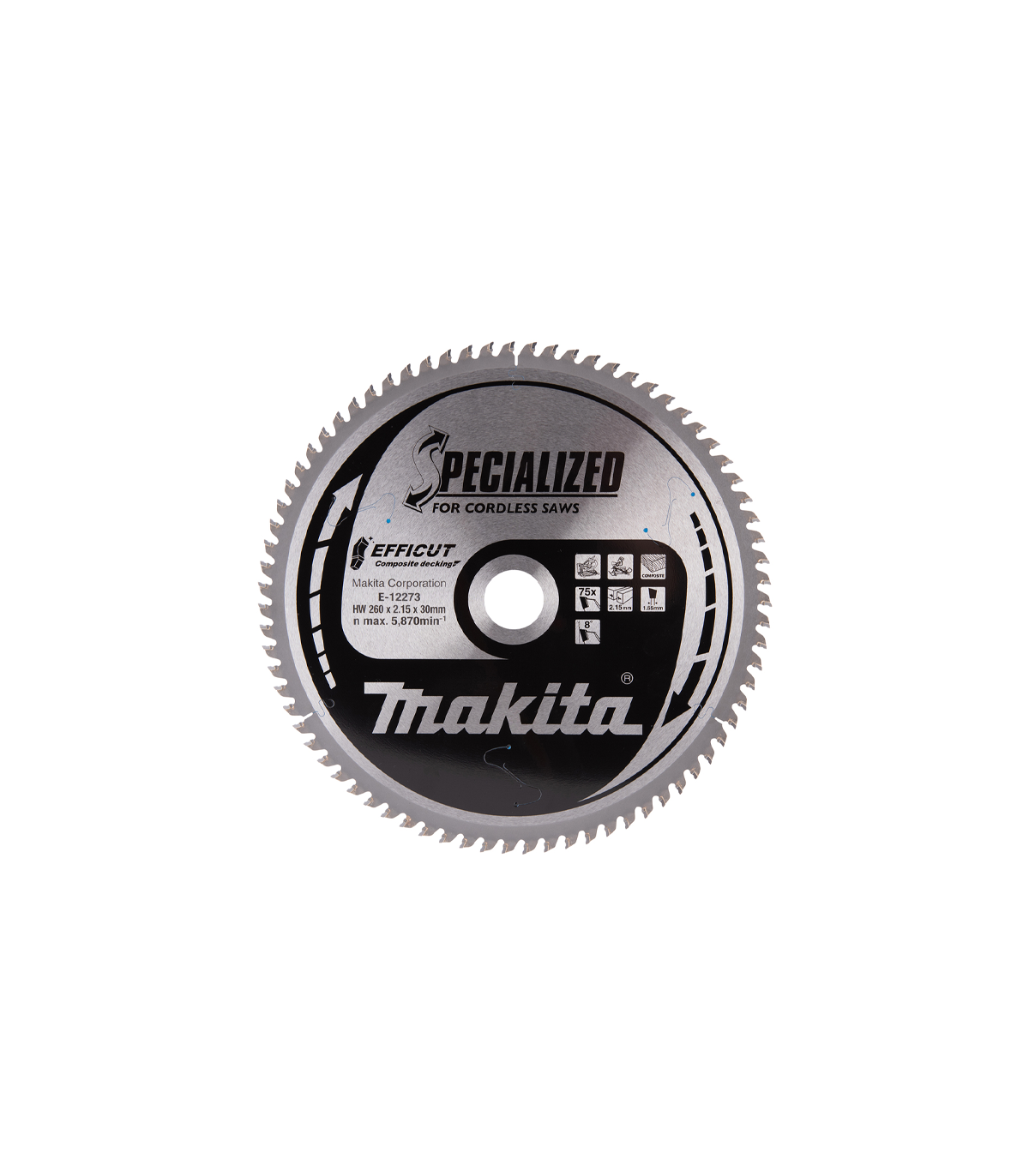 Lame de scie circulaire EFFICUT Bois Ø260 mm 75 dents MAKITA