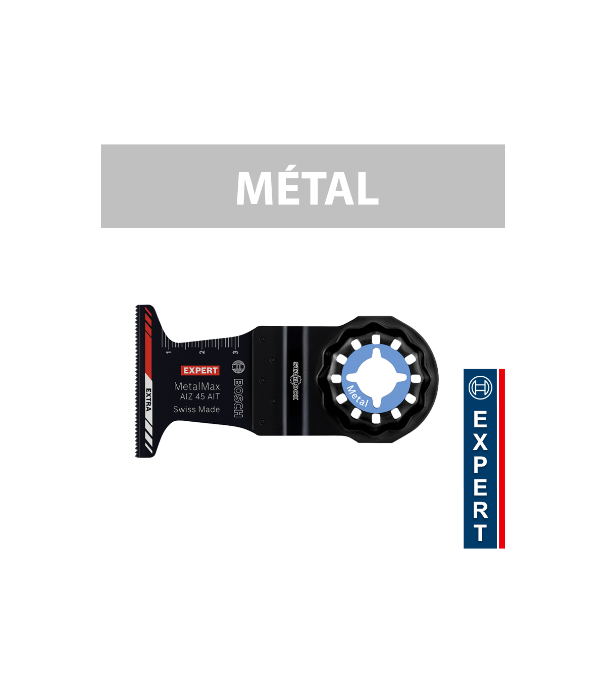 Lame plongeante carbure Starlock AIZ 45 AIT métal 45 x 35 mm BOSCH