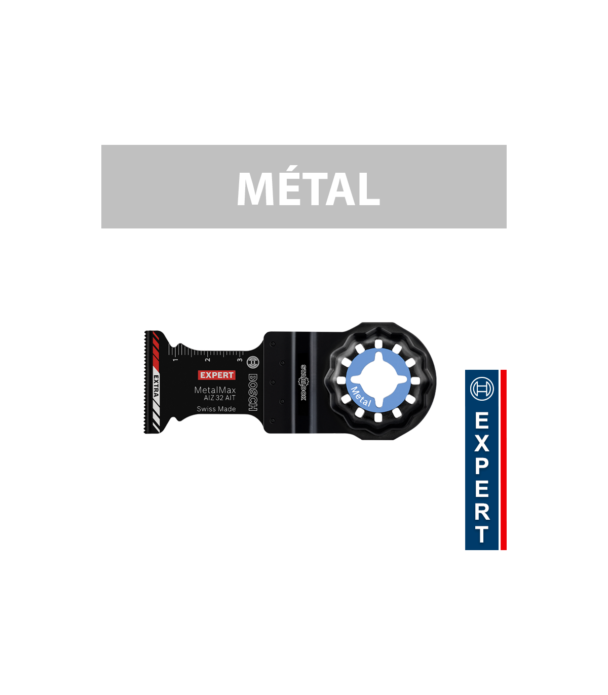 Lame plongeante carbure Starlock AIZ 32 AIT métal BOSCH